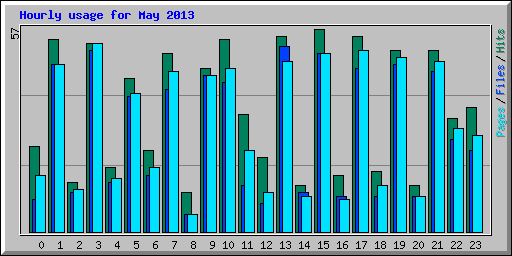 Hourly usage for May 2013